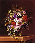 Wildflowers in a Glass Vase by Adelheid Dietrich